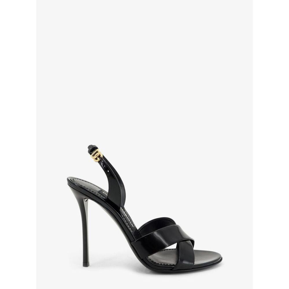 Dolce & Gabbana Women Keira Shiny Calfskin Leather Sandals